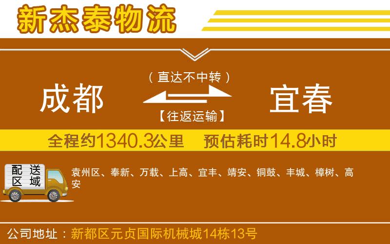 成都至宜春專線